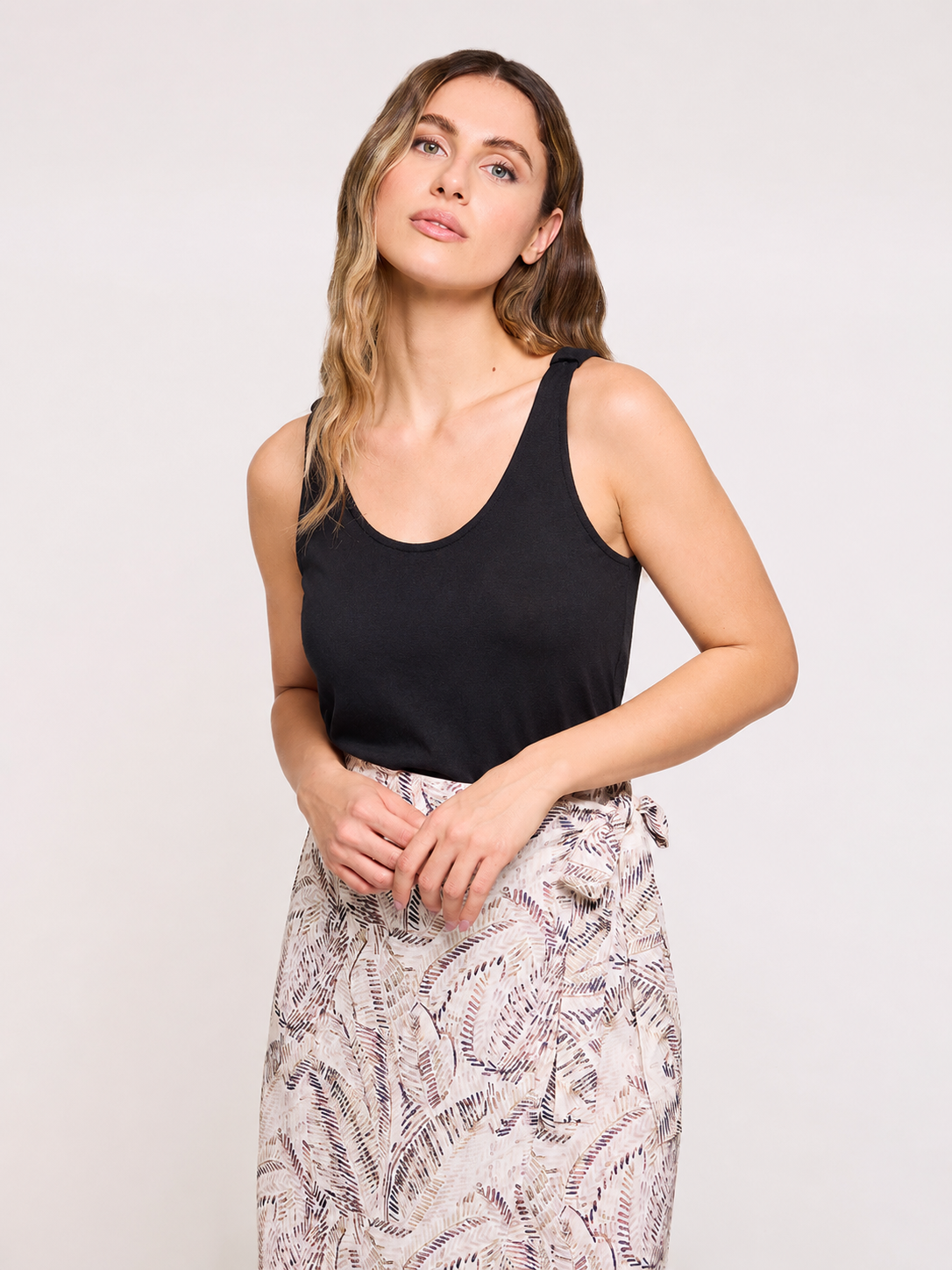 Beige Midi Skirt - Mozoti