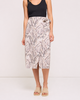 Beige Midi Skirt - Mozoti