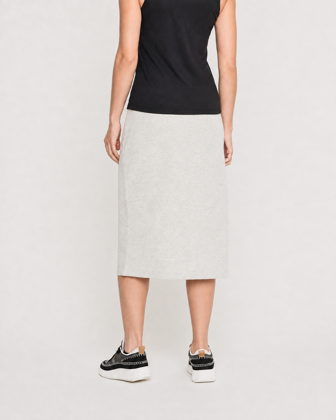 Grey Midi Skirt - Rovium