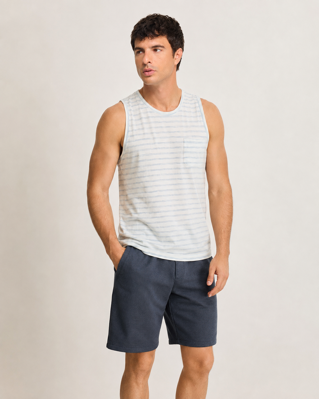 Blue Sleeveless T-Shirt – Kapiti