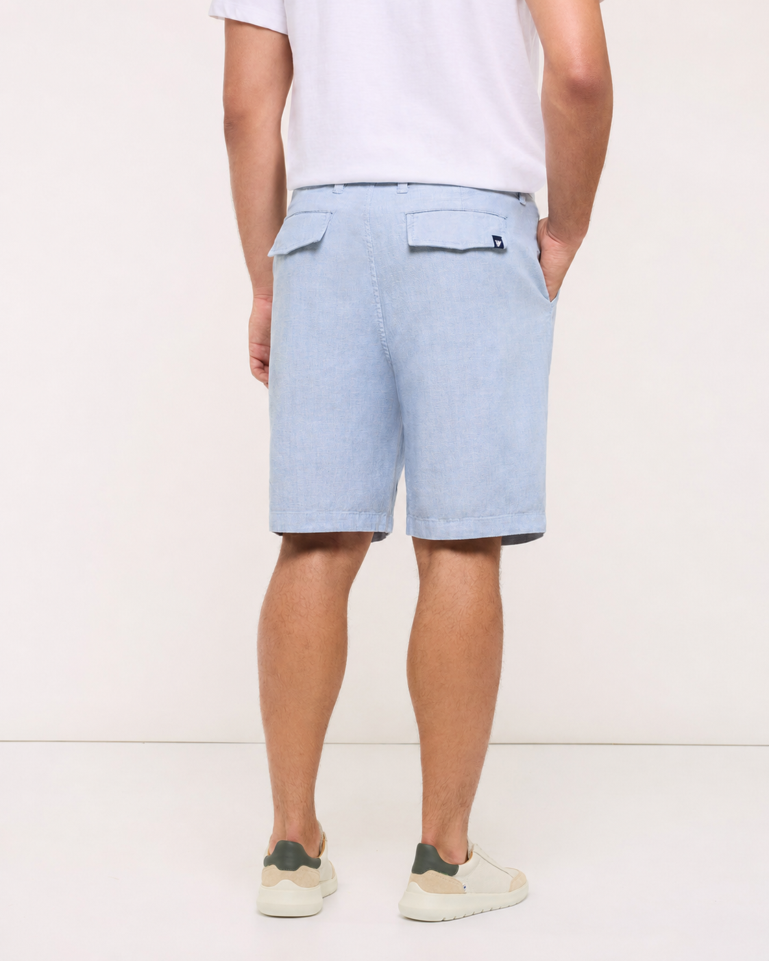Blue Linen Bermuda Shorts – Kymora