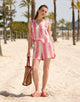 Pink Striped Strappy Blouse – Clarosi