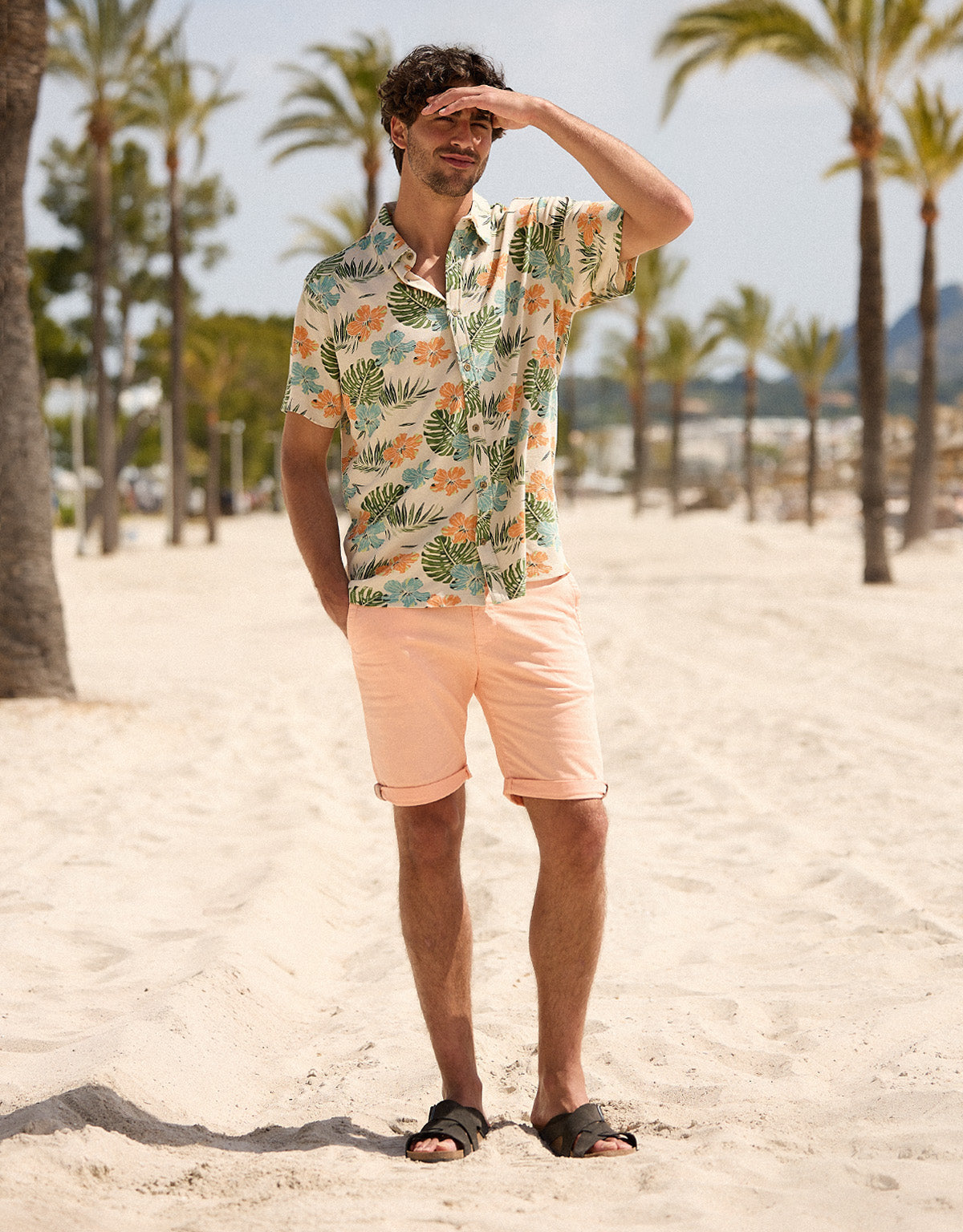 Beige Short Sleeve Shirt - Thunder