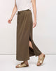 Khaki Midi Skirt - Claudinasa