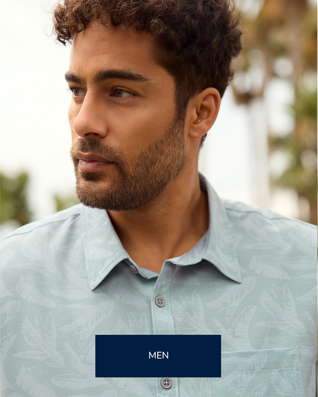 Tech Bay25 collection banner with lightweight breathable men’s clothing