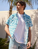 Blue Short-Sleeved Shirt - Nicoleto