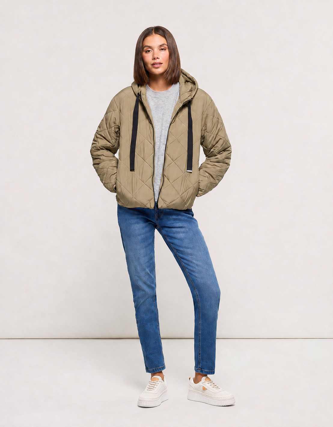 Khaki Hooded Jacket - Dumosa