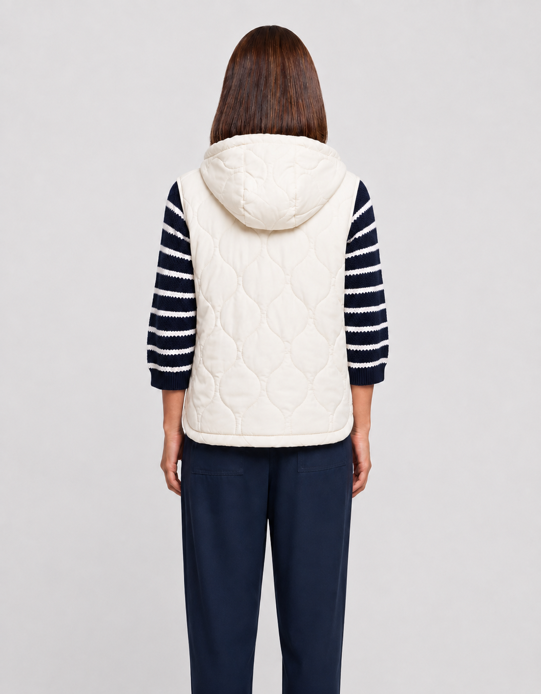 White Quilted Gilet - Janter