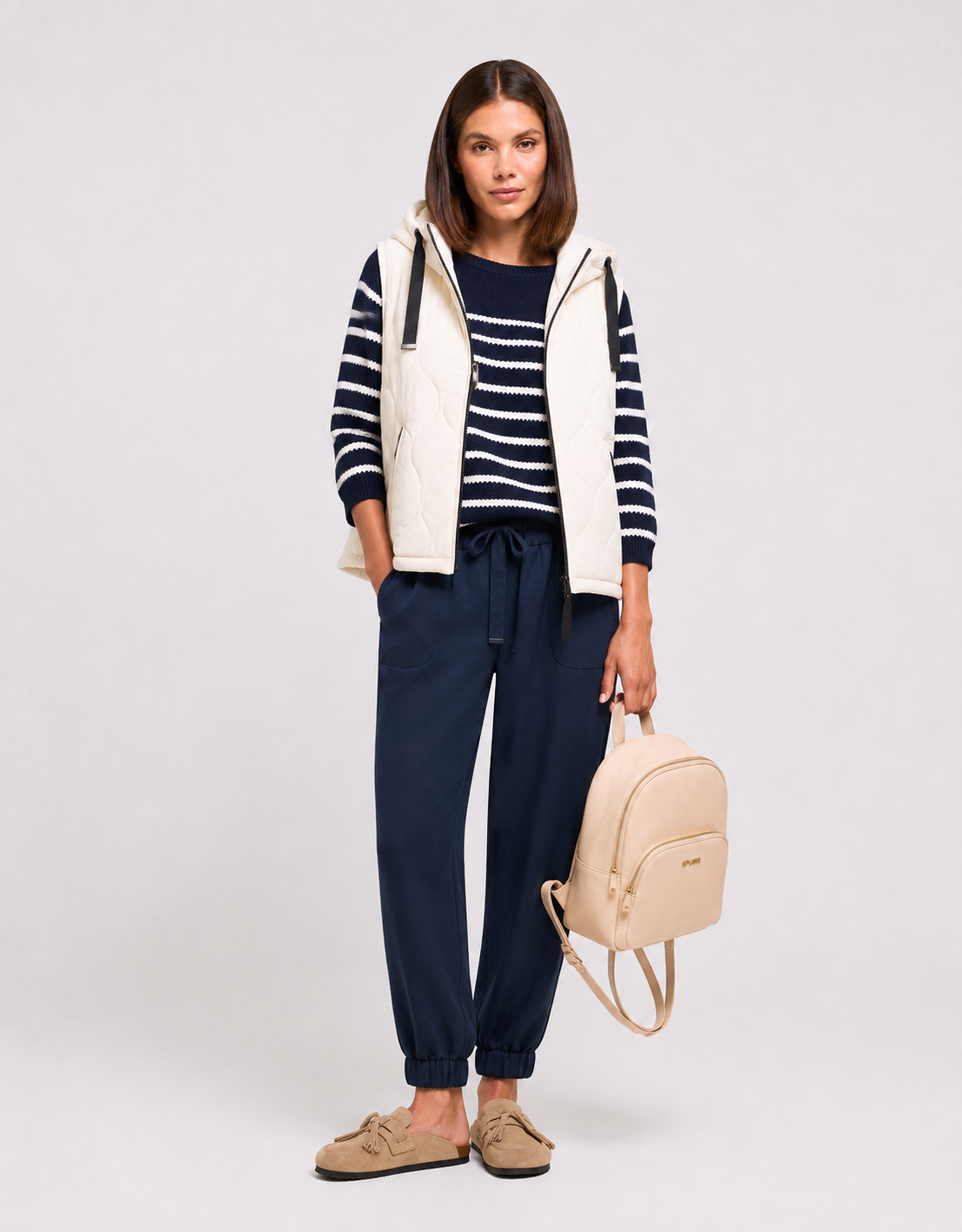 White Quilted Gilet - Janter