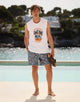 White Sleeveless T-shirt - Scorosin